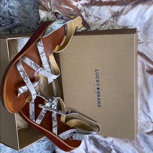 LUCKY BRAND SNAKESKIN SANDAL